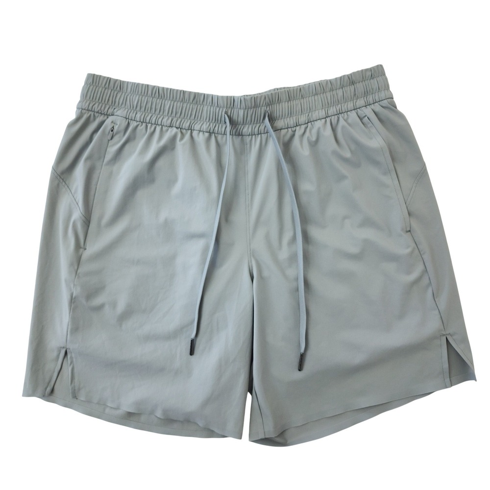 Xersion Mens Train Knit Shorts Monument Gray Size M Elastic Waist NWT
